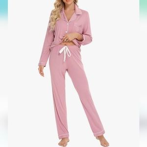2 Piece Soft Long Sleeve Pajama Set  - Size: Large